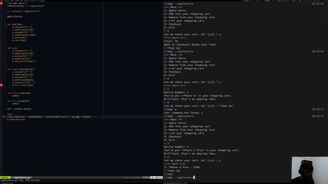 pwnable.tw #7: Solving applestore смотреть онлайн