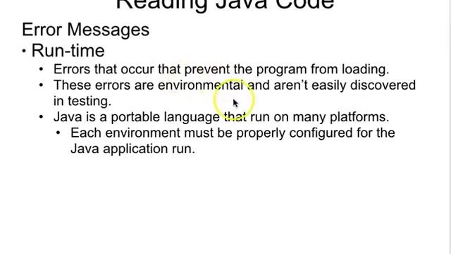 Reading Java Code - Module 7 - Errors смотреть онлайн
