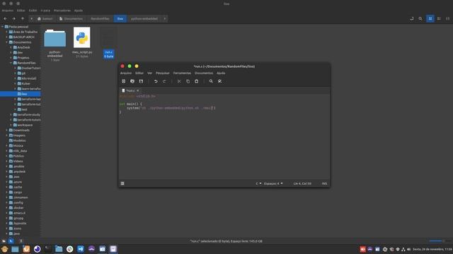 [Unedited] Using C to create an executable to run Python Embedded (concept/Linux) смотреть онлайн