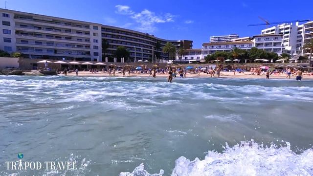 4K Mallorca Spain Beach Walking Tour | Beach Tour | Spain Beach | Beach Walk | Cala Major #4kwalk