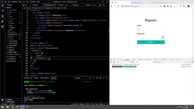 Vue.js + Firebase Auth + Vuex + Router | Javascript смотреть онлайн