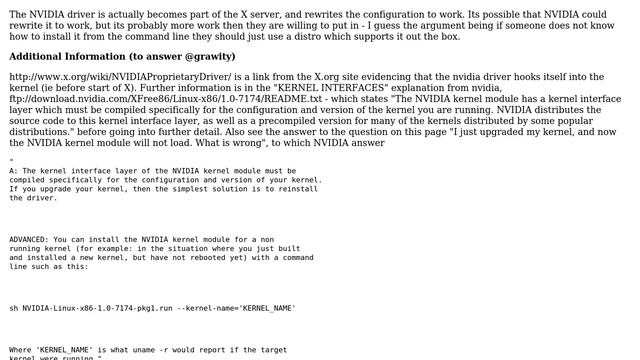 Why nvidia driver requires us to exit X before installation? смотреть онлайн