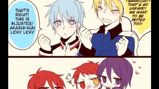 Kuroko no Basuke short comic - Little Akashi in front of the other Kiseki no Sedai