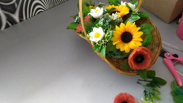 Мастер-класс "Букет подсолнухов и маков". Заливка форм цветов и сборка букета. Часть 2 смотреть онлайн