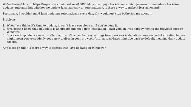 How to get along with Java updates (Windows)? смотреть онлайн