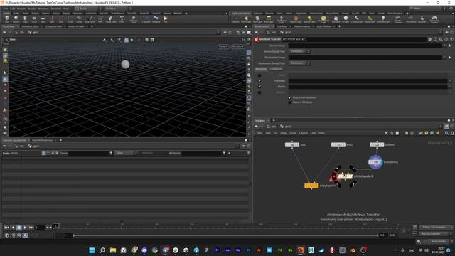 Transfer Position Attribute. Houdini tutorial for begginers смотреть онлайн