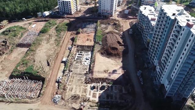 Новый ЖК «Плодово-Ягодный» на Стасовой. Вид с высоты птичьего полета. Красноярск. УСК «Сибиряк» смотреть онлайн