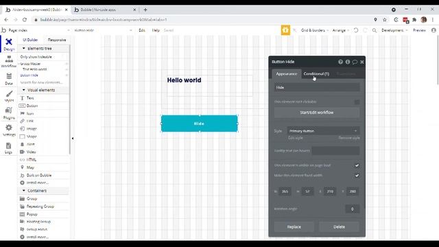 Bubble.io for Beginners: Conditional statements [4/12] смотреть онлайн