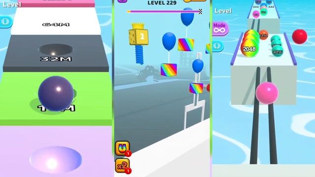 [[ 32Q ]] Happy Cube 2048 vs Ball Run 2048 & INFINITY MODE vs Ball Run Infinity gameplay walkthroug смотреть онлайн