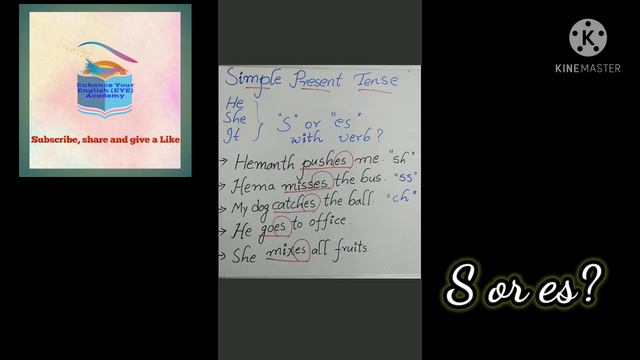 S or es? Simple Present Tense: Adding S or es to verb with He, She, and It смотреть онлайн