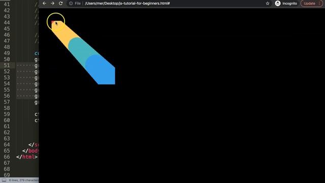 Radial Gradient Colors | Canvas API Javascript Tutorial For Beginners Part 42 смотреть онлайн
