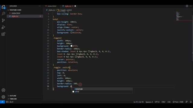 How To Make Toggle Switch Button | HTML CSS JavaScript смотреть онлайн