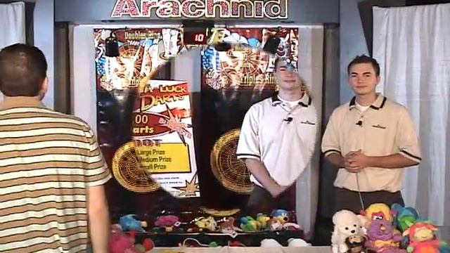Chuck-A-Luck Arcade Midway Dart Machine - Demo - BMIGaming.com - Arachnid Darts