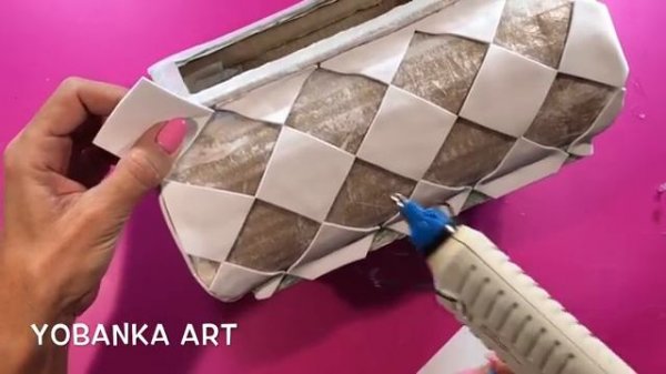 COMO HACER  UN JARRON CON CARTON -   home decor , yobanka art