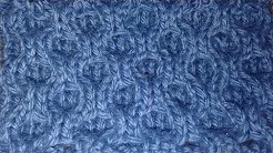 Узор "Крупные соты" или "Колечки" спицами. Вязание спицами # 1. смотреть онлайн