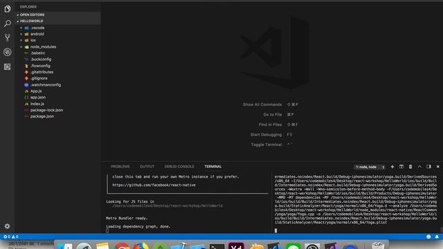 สอน React-Native - Ep #1/1 Installation on macOS + Setup Android and iOS Simulators смотреть онлайн