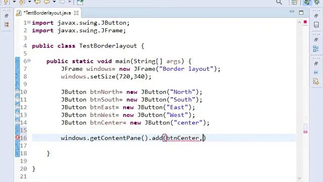 java how to create borderLayout смотреть онлайн