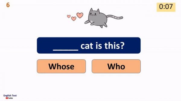 Question Words Quiz for Kids