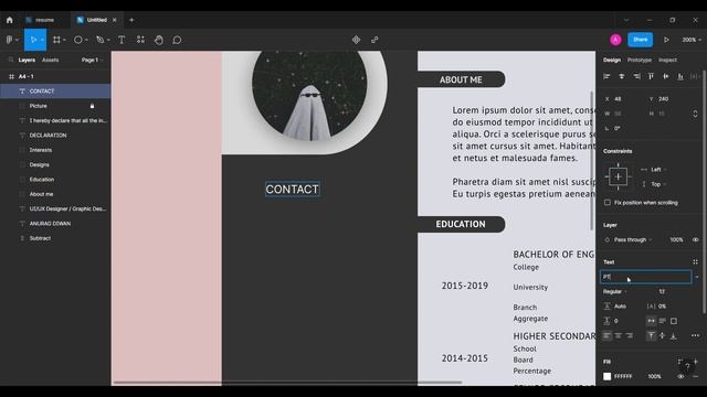 How to make Resume in Figma смотреть онлайн