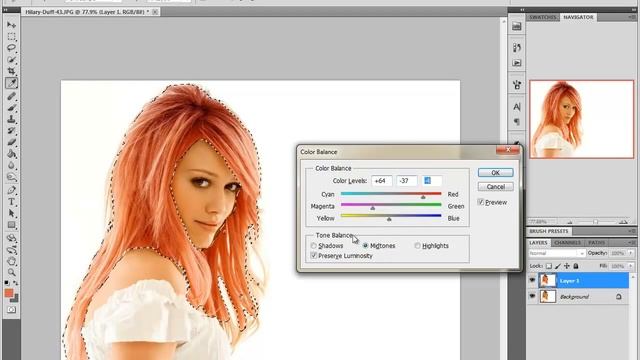Photoshop hair color tutorial смотреть онлайн
