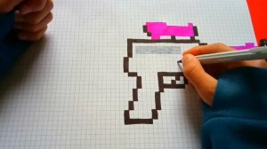 Как рисовать Автомат по клеточкам?рисунки по клеточкам Карабин SG 553 из CS:GO?