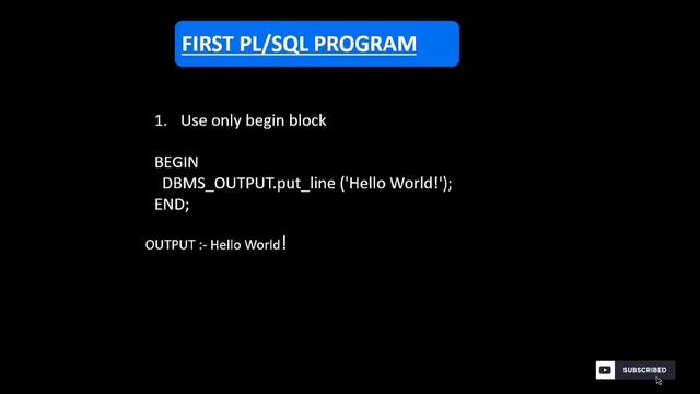 What is PL/SQL ? || Structure and Features of PL/SQL || Oracle Database || Lecture -1 смотреть онлайн