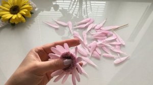 ГЕРБЕРА на СТЕБЛЕ | ФОАМИРАН | ГЛИНА | ХОЛОДНЫЙ ФАРФОР