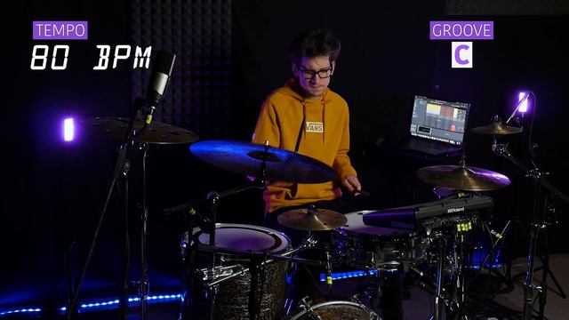6/8 drum loop 80 BPM // The Hybrid Drummer смотреть онлайн