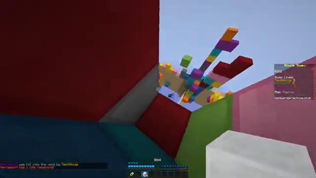 Playing Block Sumo and Block Sumo Beta on Bedwarspractise.club (Minecraft Java) смотреть онлайн