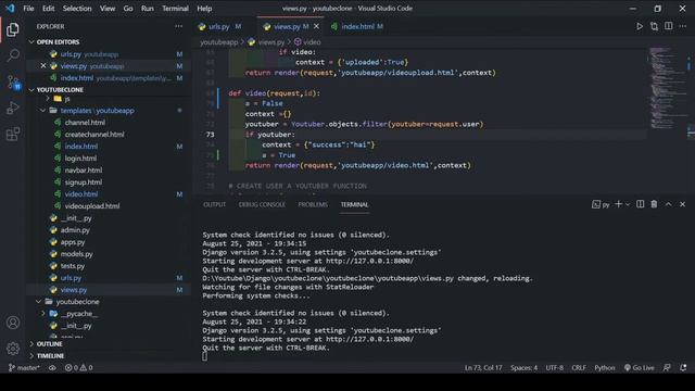 Youtube Clone In Django #15 : Youtuber Can Watch Youtube Video | CodeWithSingh смотреть онлайн