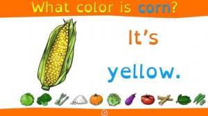 English Food Vocabulary and Color Practice for Kids - What Color Is It _ ELFLear