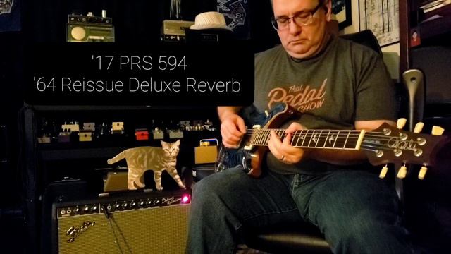 2017 PRS 594 double cut & '64 Fender Deluxe Reverb reissue смотреть онлайн