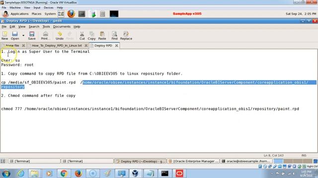 How to Deploy the RPD in Linux Environment - OBIEE in Oracle Linux Environment смотреть онлайн