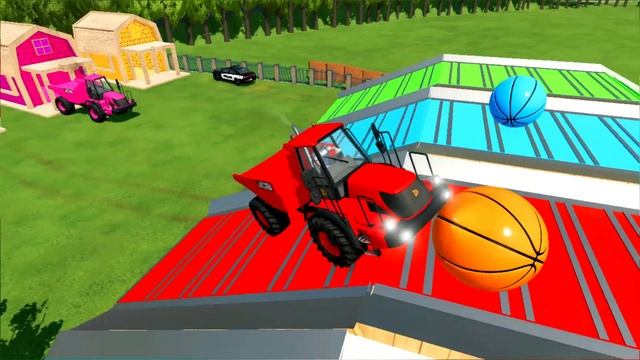 TRANSPORTING & LIME LOAD WITH WATER TANK AND JCB TRUCKS | Farming Simulator 22 смотреть онлайн