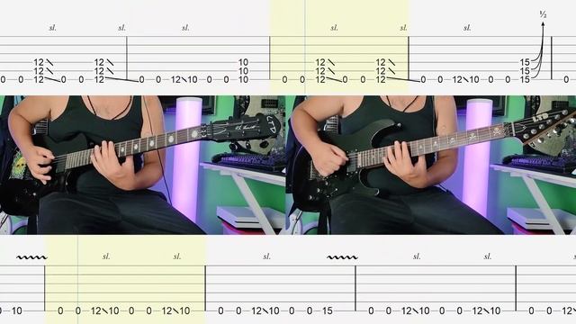 Rob Zombie - American Witch Guitar Cover |TAB| |LESSON| |TUTORIAL| |DROP B| |ESP LTD KH3 + KH202| смотреть онлайн