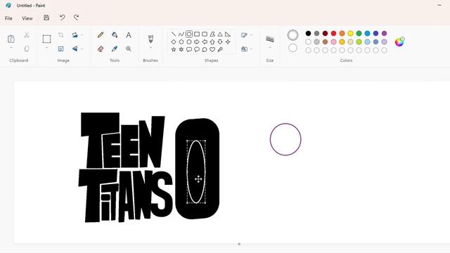 How to draw the Teen Titans Go! logo using MS Paint | How to draw on your computer смотреть онлайн