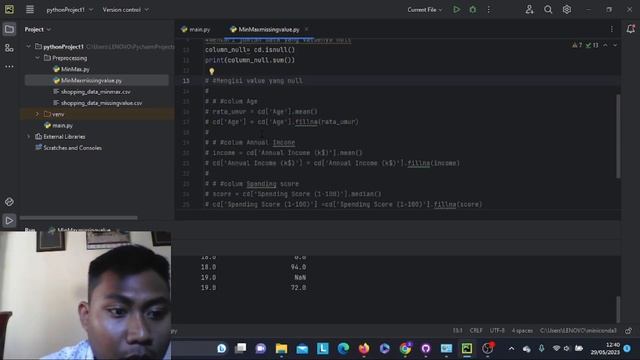 Data Mining - Python - Pycharm - (Replace Missing Value смотреть онлайн