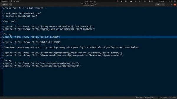 How to Setup Network Proxy in Ubuntu Terminal | Ubuntu 22.04 LTS