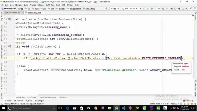 How to ask for app permission in runtime in android || Android studio tutorial смотреть онлайн
