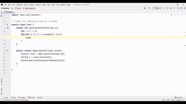 COUNT THE UPPERCASE CHAR IN A GIVEN STRING JAVA PROGRAMMING NO SOUND COPY CODE смотреть онлайн