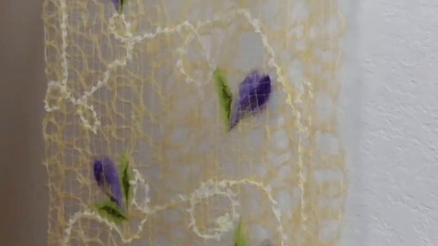 Крейзи вул Палантин из мохера в технике крейзи вул. Crazy Wool Scarf