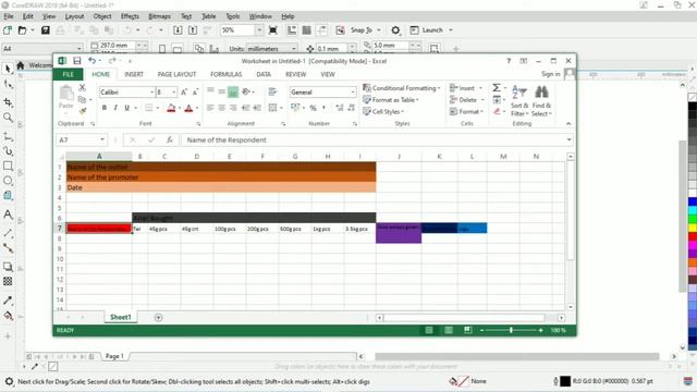 How to insert Excel(spreadsheet) Template in CorelDraw смотреть онлайн