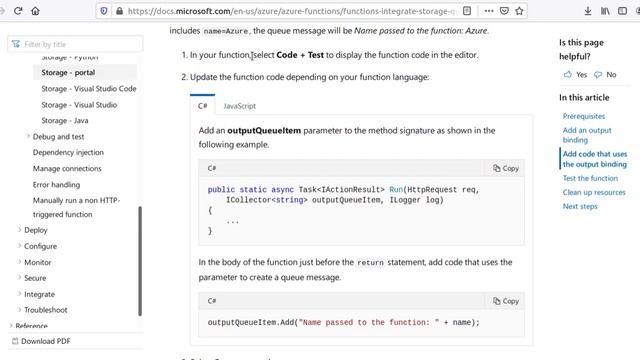 AZ 303 304 Add messages to an Azure Storage queue using Functions смотреть онлайн