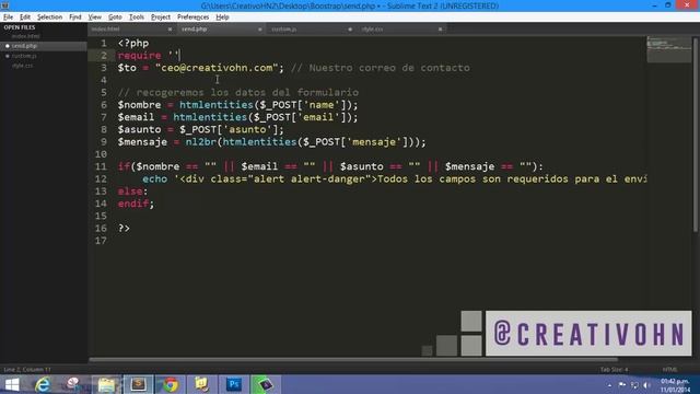 Bootstrap - Formulario de Contacto (Parte 3) смотреть онлайн