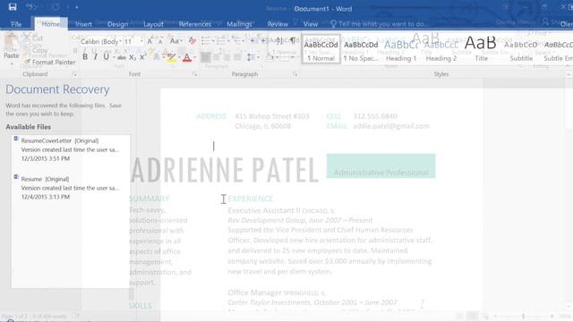 Word 2016: Saving and Sharing Documents смотреть онлайн