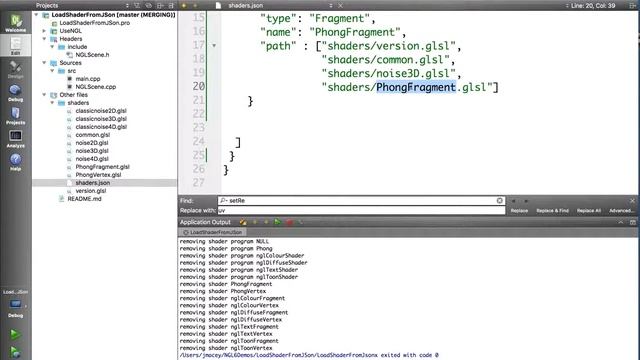 ngl::ShaderLib loadFromJson Demo смотреть онлайн