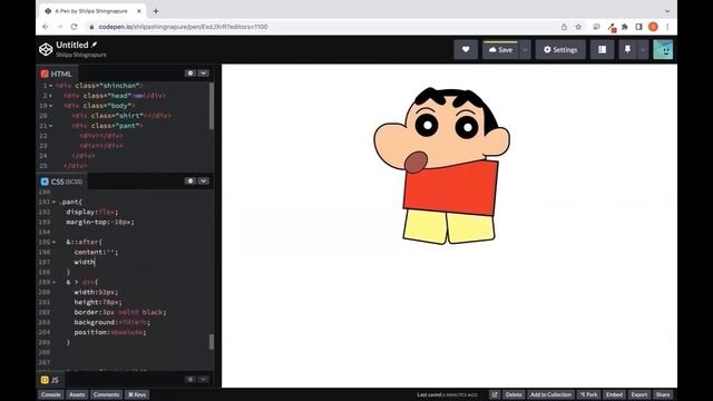 Shinchan || using HTML and CSS (SCSS) смотреть онлайн