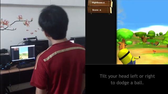 Dodge the Ball! | Kinect game test смотреть онлайн