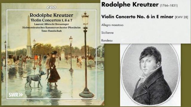 Rodolphe Kreutzer: Violin Concerto No.6 in E Minor, Laurent Albrecht Breuninger (violin) смотреть онлайн