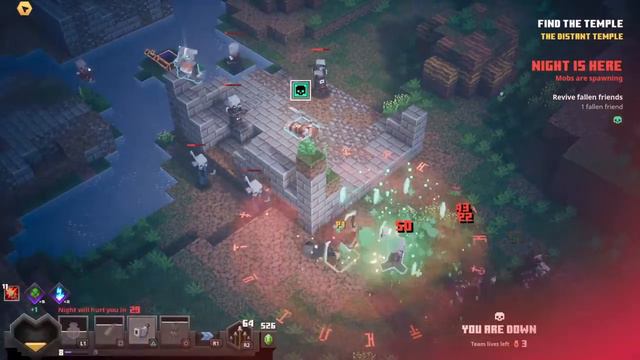 Minecraft Dungeons Co-Op :Live on PS4 Road to 500Subs смотреть онлайн